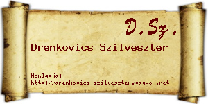 Drenkovics Szilveszter névjegykártya